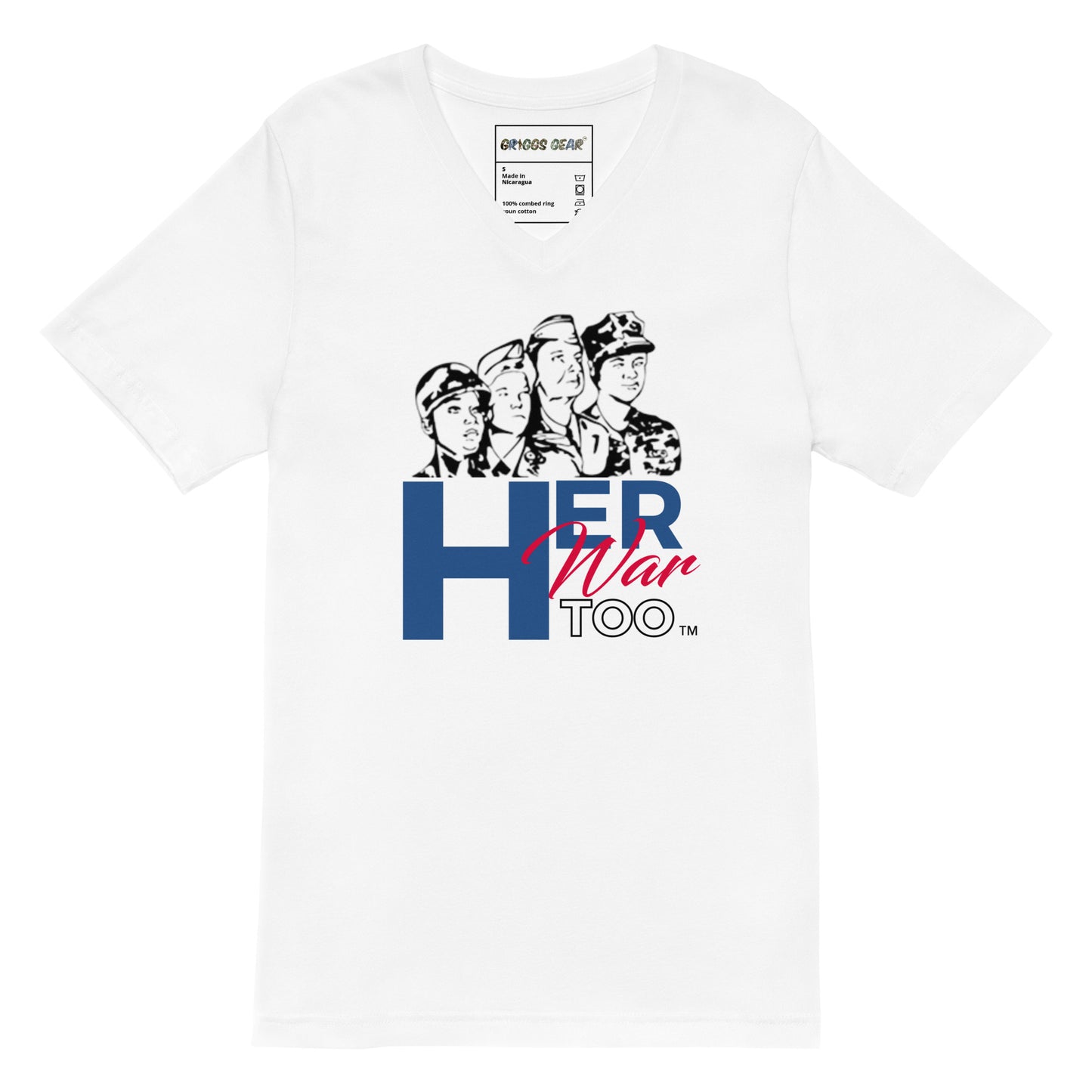 Her War Too™ Unisex Short Sleeve V-Neck T-Shirt