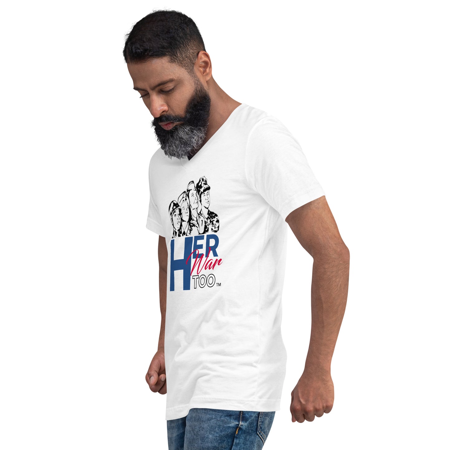 Her War Too™ Unisex Short Sleeve V-Neck T-Shirt